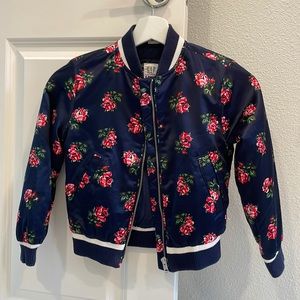 Girls GAP Satin Bomber Jacket Size Small